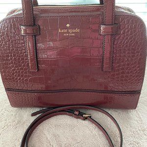 KATE SPADE Riverside Street SMALL FELIX satchel crossbody in BLACK CHERRY